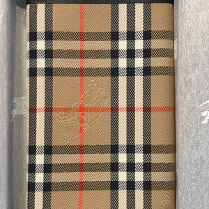 New Burberry Novacheck Black Wallet/Planner